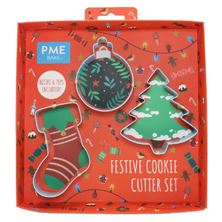 Picture of CHRISTMAS FESTIVE cookie CUTTER SET x 3